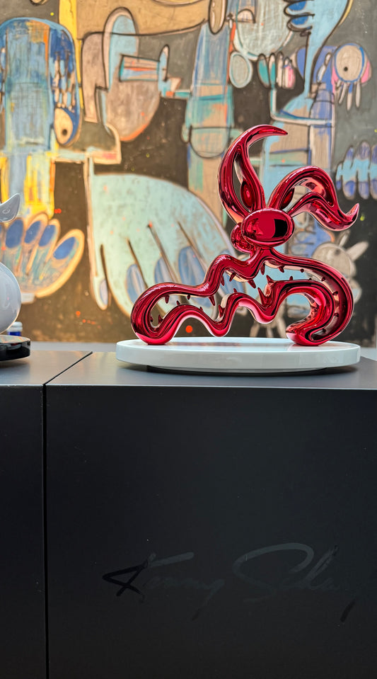 Kenny Scharf Scary Guy Red