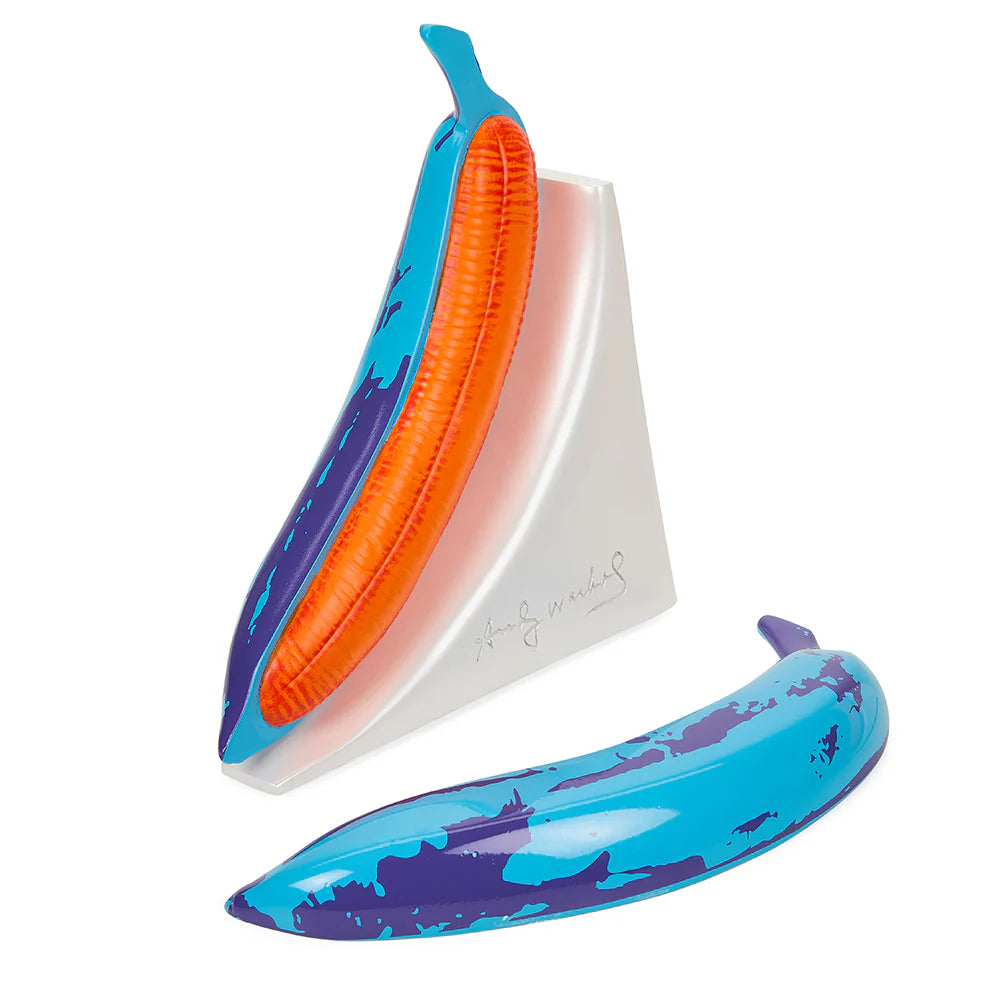 Andy Warhol 10” Lustre Gloss Resin Bookends - Blue Banana