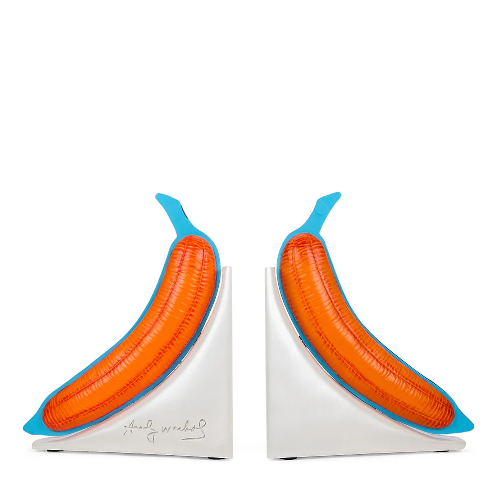 Andy Warhol 10” Lustre Gloss Resin Bookends - Blue Banana