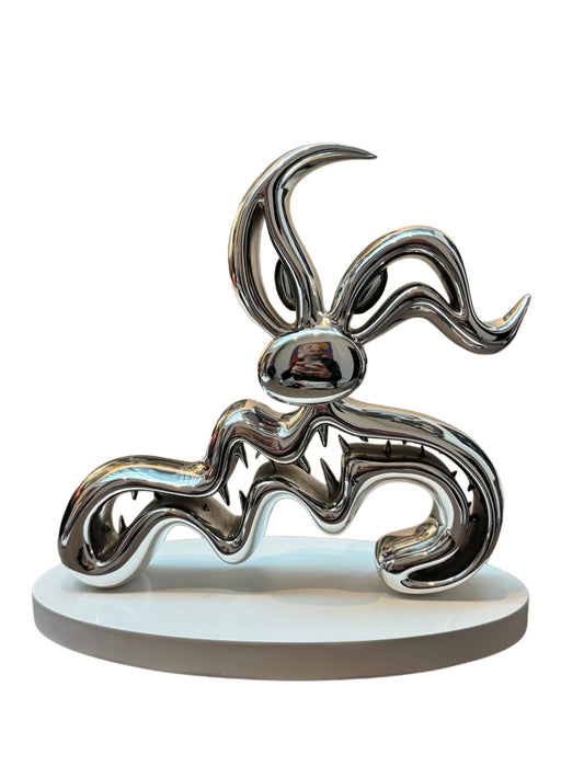 Kenny Scharf Scary Guy Silver