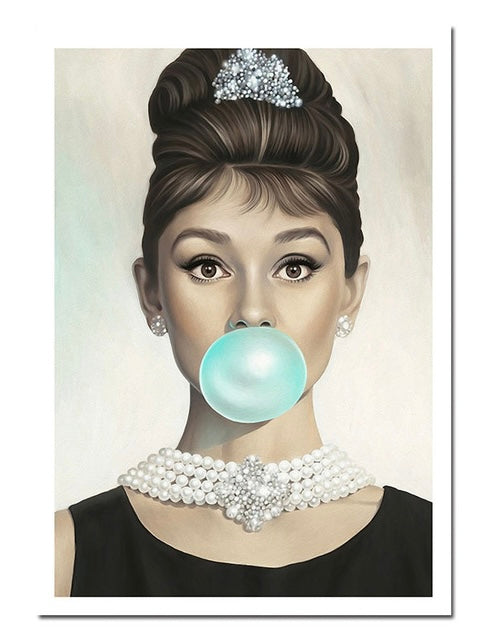 Audry Hepburn Tiffany Blue Poster