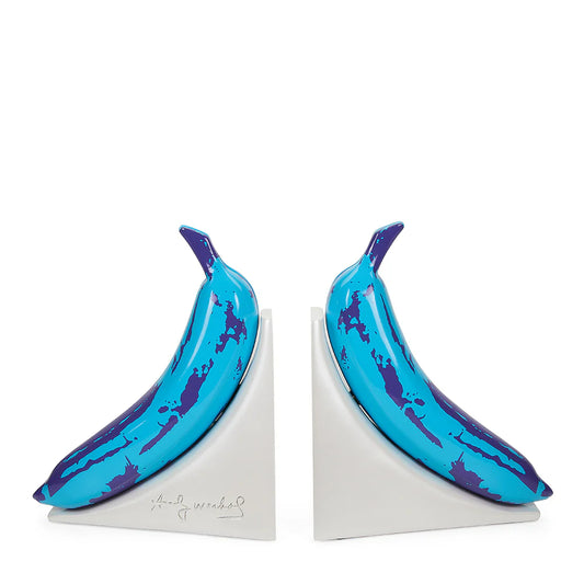 Andy Warhol 10” Lustre Gloss Resin Bookends - Blue Banana