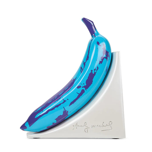 Andy Warhol 10” Lustre Gloss Resin Bookends - Blue Banana